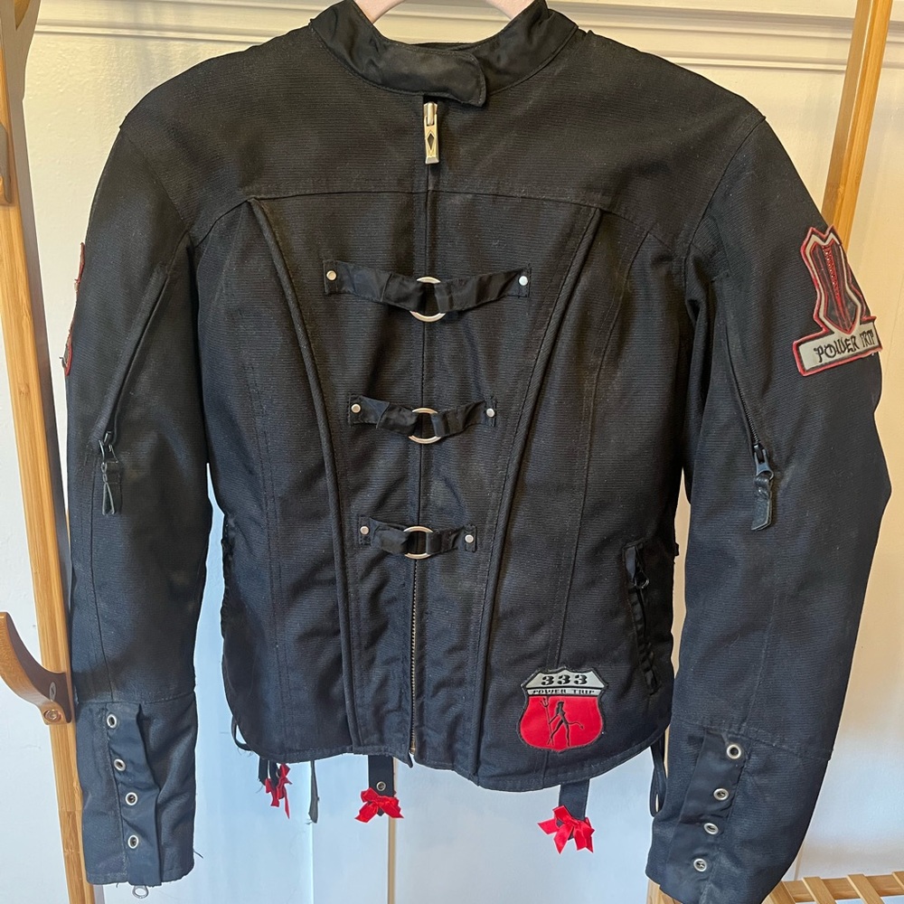 PowerTripp corset style Women’s motorcycle jacket size xs